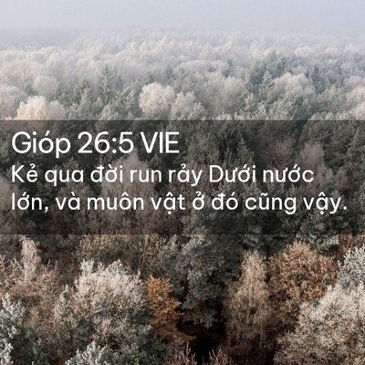 Picture 02 - Gióp 26:5 VIE - Kẻ qua đời run rảy Dưới nước lớn, - Bible Verse Picture