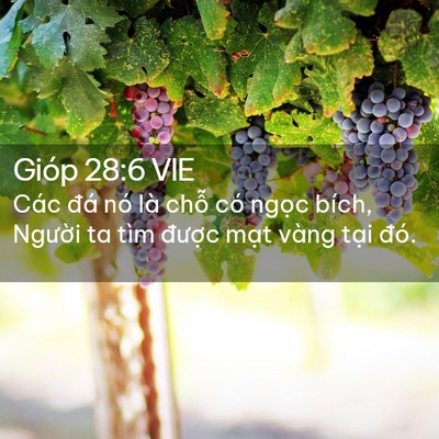 Picture 02 - Gióp 28:6 VIE - Các đá nó là chỗ có ngọc bích, - Bible Verse Picture