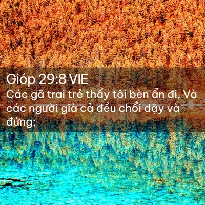 Picture 02 - Gióp 29:8 VIE - Các gã trai trẻ thấy tôi bèn ẩn đi, - Bible Verse Picture