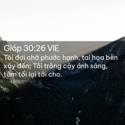 Picture 02 - Gióp 30:26 VIE - Tôi đợi chờ phước hạnh, tai họa bèn - Bible Verse Picture