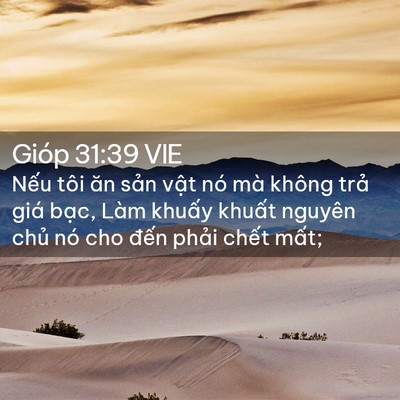 Picture 02 - Gióp 31:39 VIE - Nếu tôi ăn sản vật nó mà không trả - Bible Verse Picture