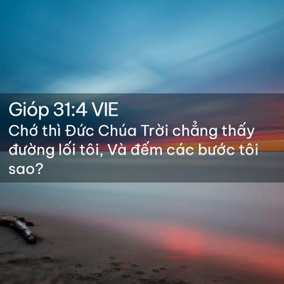 Picture 02 - Gióp 31:4 VIE - Chớ thì Đức Chúa Trời chẳng thấy - Bible Verse Picture