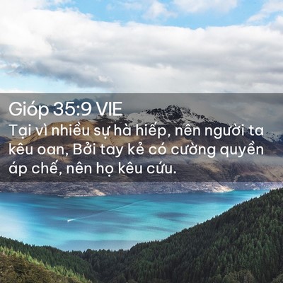Picture 02 - Gióp 35:9 VIE - Tại vì nhiều sự hà hiếp, nên người - Bible Verse Picture
