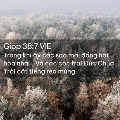 Picture 02 - Gióp 38:7 VIE - Trong khi ấy các sao mai đồng hát hòa - Bible Verse Picture