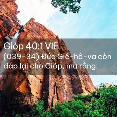 Picture 02 - Gióp 40:1 VIE - (039-34) Đức Giê-hô-va còn đáp lại cho - Bible Verse Picture