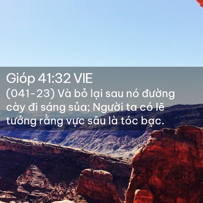 Picture 02 - Gióp 41:32 VIE - (041-23) Và bỏ lại sau nó đường cày - Bible Verse Picture