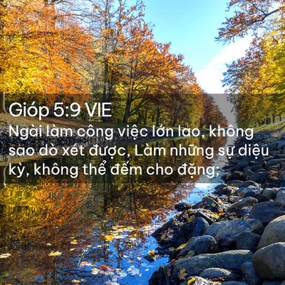Picture 02 - Gióp 5:9 VIE - Ngài làm công việc lớn lao, không sao dò - Bible Verse Picture