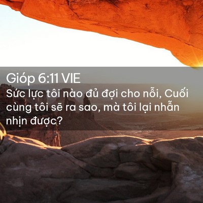 Picture 02 - Gióp 6:11 VIE - Sức lực tôi nào đủ đợi cho nỗi, - Bible Verse Picture