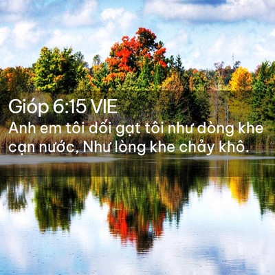 Picture 02 - Gióp 6:15 VIE - Anh em tôi dối gạt tôi như dòng khe cạn - Bible Verse Picture