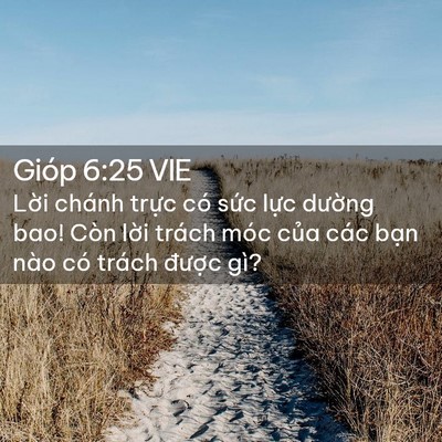 Picture 02 - Gióp 6:25 VIE - Lời chánh trực có sức lực dường bao! - Bible Verse Picture
