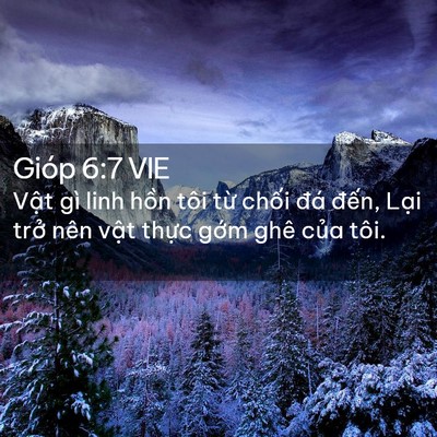 Picture 02 - Gióp 6:7 VIE - Vật gì linh hồn tôi từ chối đá - Bible Verse Picture