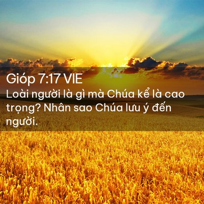 Picture 02 - Gióp 7:17 VIE - Loài người là gì mà Chúa kể là cao - Bible Verse Picture
