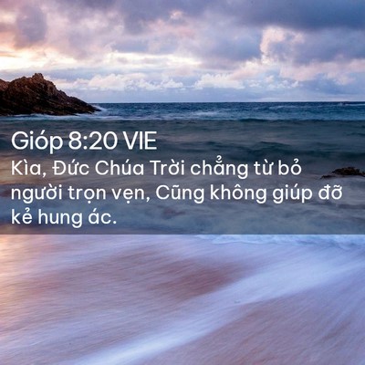 Picture 02 - Gióp 8:20 VIE - Kìa, Đức Chúa Trời chẳng từ bỏ - Bible Verse Picture