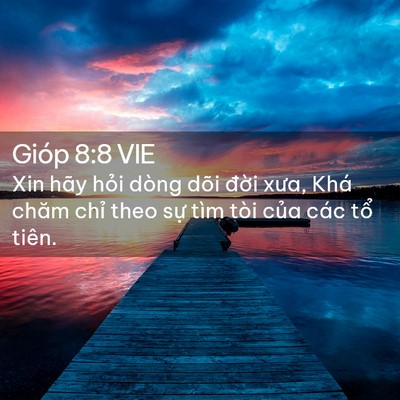Picture 02 - Gióp 8:8 VIE - Xin hãy hỏi dòng dõi đời xưa, Khá chăm - Bible Verse Picture