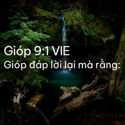 Picture 02 - Gióp 9:1 VIE - Gióp đáp lời lại mà - Bible Verse Picture