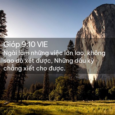Picture 02 - Gióp 9:10 VIE - Ngài làm những việc lớn lao, không sao - Bible Verse Picture