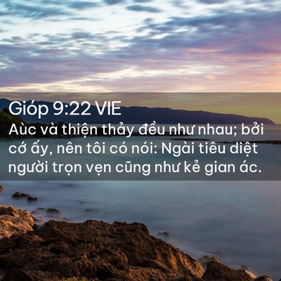Picture 02 - Gióp 9:22 VIE - Aùc và thiện thảy đều như nhau; bởi - Bible Verse Picture