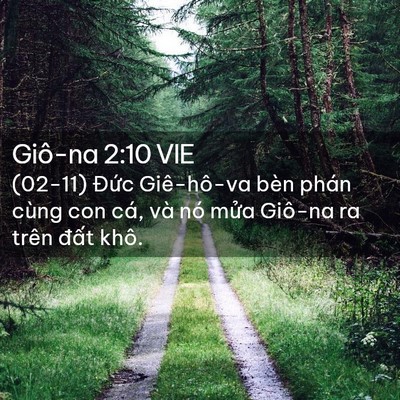 Picture 02 - Giô-na 2:10 VIE - (02-11) Đức Giê-hô-va bèn phán cùng con - Bible Verse Picture
