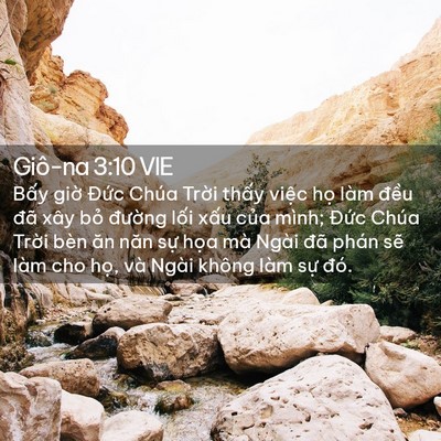 Picture 02 - Giô-na 3:10 VIE - Bấy giờ Đức Chúa Trời thấy việc - Bible Verse Picture