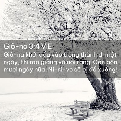 Picture 02 - Giô-na 3:4 VIE - Giô-na khởi đầu vào trong thành đi một - Bible Verse Picture