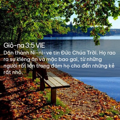 Picture 02 - Giô-na 3:5 VIE - Dân thành Ni-ni-ve tin Đức Chúa Trời. - Bible Verse Picture
