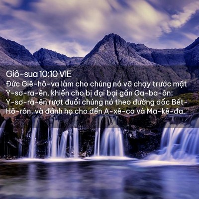 Picture 02 - Giô-sua 10:10 VIE - Đức Giê-hô-va làm cho chúng nó vỡ - Bible Verse Picture