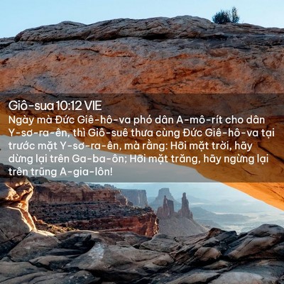 Picture 02 - Giô-sua 10:12 VIE - Ngày mà Đức Giê-hô-va phó dân A-mô-rít - Bible Verse Picture