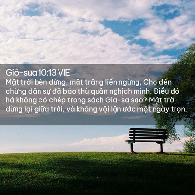 Picture 02 - Giô-sua 10:13 VIE - Mặt trời bèn dừng, mặt trăng liền - Bible Verse Picture