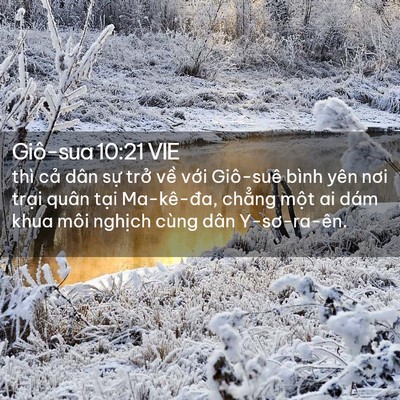 Picture 02 - Giô-sua 10:21 VIE - thì cả dân sự trở về với Giô-suê - Bible Verse Picture