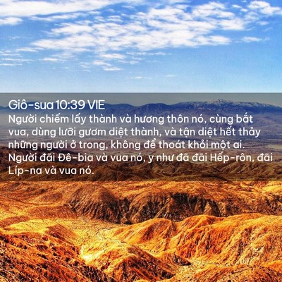 Picture 02 - Giô-sua 10:39 VIE - Người chiếm lấy thành và hương thôn - Bible Verse Picture