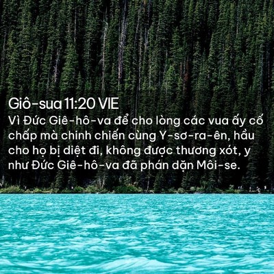 Picture 02 - Giô-sua 11:20 VIE - Vì Đức Giê-hô-va để cho lòng các vua - Bible Verse Picture