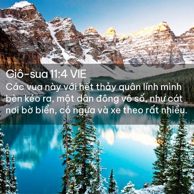Picture 02 - Giô-sua 11:4 VIE - Các vua này với hết thảy quân lính - Bible Verse Picture