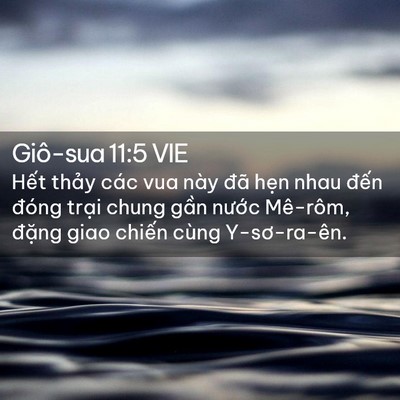Picture 02 - Giô-sua 11:5 VIE - Hết thảy các vua này đã hẹn nhau đến - Bible Verse Picture