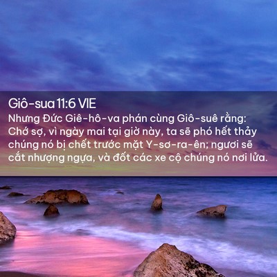 Picture 02 - Giô-sua 11:6 VIE - Nhưng Đức Giê-hô-va phán cùng Giô-suê - Bible Verse Picture
