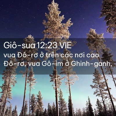 Picture 02 - Giô-sua 12:23 VIE - vua Đô-rơ ở trên các nơi cao Đô-rơ, - Bible Verse Picture