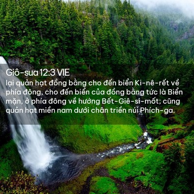 Picture 02 - Giô-sua 12:3 VIE - lại quản hạt đồng bằng cho đến - Bible Verse Picture