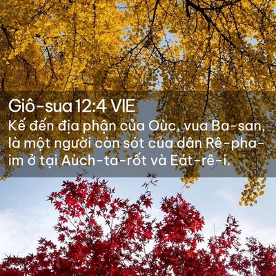 Picture 02 - Giô-sua 12:4 VIE - Kế đến địa phận của Oùc, vua Ba-san, - Bible Verse Picture