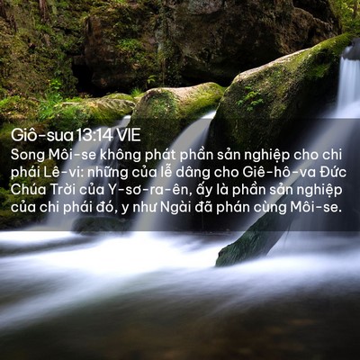 Picture 02 - Giô-sua 13:14 VIE - Song Môi-se không phát phần sản nghiệp - Bible Verse Picture