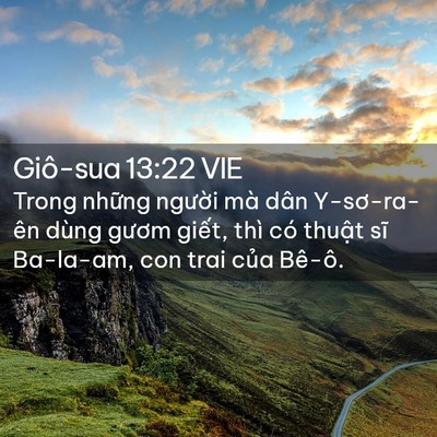 Picture 02 - Giô-sua 13:22 VIE - Trong những người mà dân Y-sơ-ra-ên - Bible Verse Picture