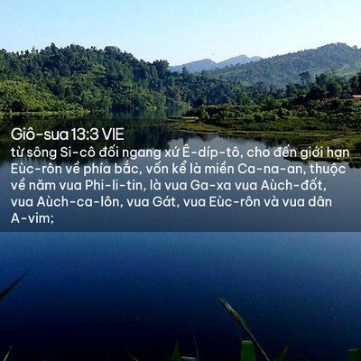Picture 02 - Giô-sua 13:3 VIE - từ sông Si-cô đối ngang xứ Ê-díp-tô, - Bible Verse Picture