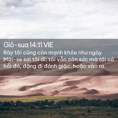 Picture 02 - Giô-sua 14:11 VIE - Rày tôi cũng còn mạnh khỏe như ngày - Bible Verse Picture