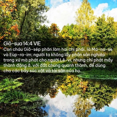 Picture 02 - Giô-sua 14:4 VIE - Con cháu Giô-sép phân làm hai chi phái, là - Bible Verse Picture