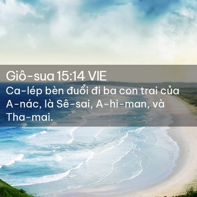 Picture 02 - Giô-sua 15:14 VIE - Ca-lép bèn đuổi đi ba con trai của - Bible Verse Picture
