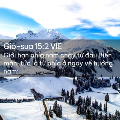 Picture 02 - Giô-sua 15:2 VIE - Giới hạn phía nam chạy từ đầu Biển - Bible Verse Picture