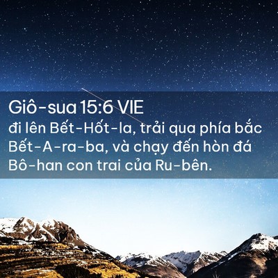 Picture 02 - Giô-sua 15:6 VIE - đi lên Bết-Hốt-la, trải qua phía bắc - Bible Verse Picture