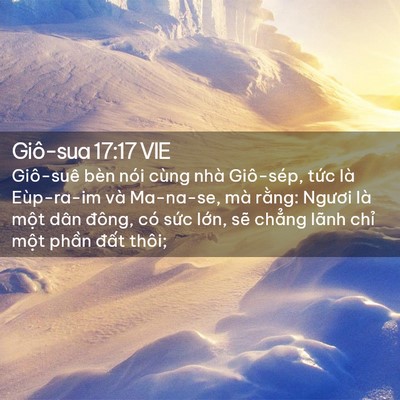 Picture 02 - Giô-sua 17:17 VIE - Giô-suê bèn nói cùng nhà Giô-sép, tức - Bible Verse Picture