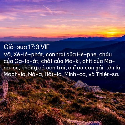 Picture 02 - Giô-sua 17:3 VIE - Vả, Xê-lô-phát, con trai của Hê-phe, - Bible Verse Picture