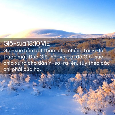 Picture 02 - Giô-sua 18:10 VIE - Giô-suê bèn bắt thăm cho chúng tại - Bible Verse Picture