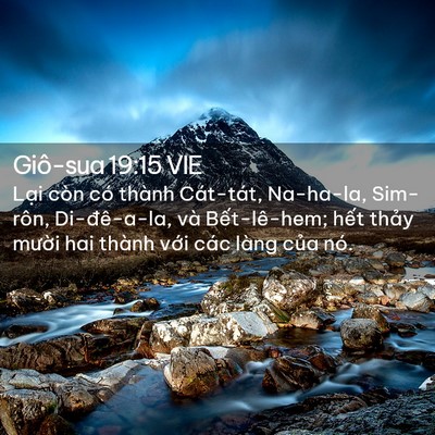 Picture 02 - Giô-sua 19:15 VIE - Lại còn có thành Cát-tát, Na-ha-la, - Bible Verse Picture