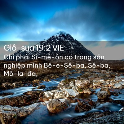 Picture 02 - Giô-sua 19:2 VIE - Chi phái Si-mê-ôn có trong sản nghiệp - Bible Verse Picture